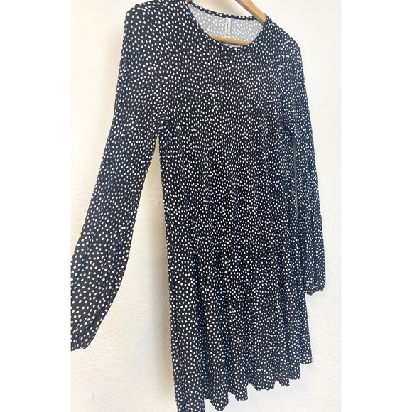 Stradivarius Polka Dot Pleated Mini Dress - Picture 5 of 5